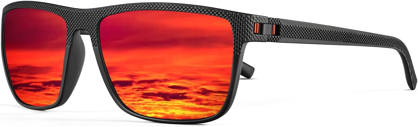 Sunglasses Mens Polarised, Classic Vintage Sun Glasses, Lightweight Frame UV400 Protection for Driving Fishing Cycling