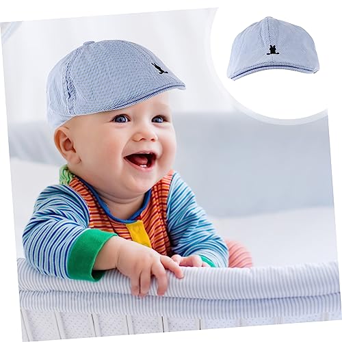 Striated Rabbit Beret Hat for Adorable Bunny Design Comfortable Breathable for Daily Wear Festivals Fits Ages for Boys Blue3