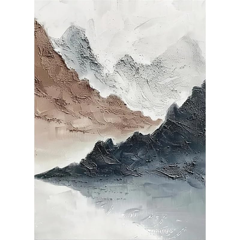 Peinture à l'huile sur toile abstraite moderne à l'encre de Chine