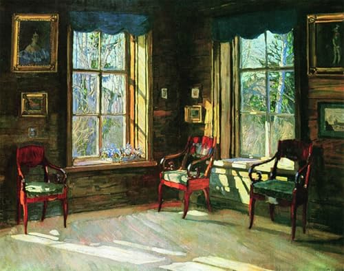 Toile Rayons de printemps Joukovski grand format 60x90cm pour habiller un mur vide avec élégance
