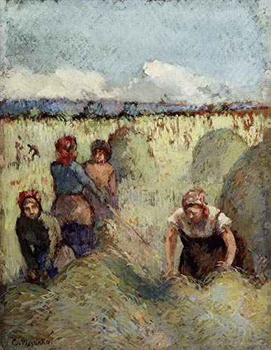 Tableau Fenaison Camille Pissarro pour illuminer la décoration murale d'un grand salon