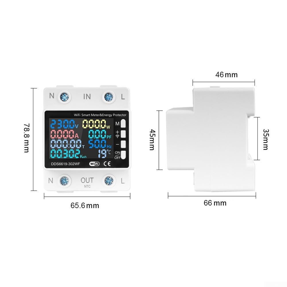 WiFi Smart Stromzähler 63A DIN-Schiene Fernsteuerung