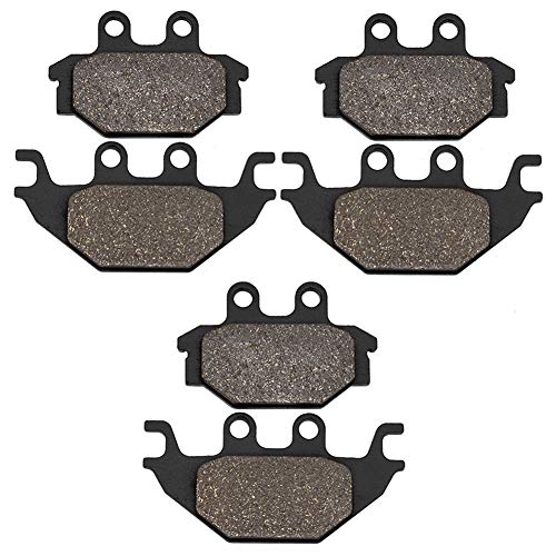 Cyleto Front and Rear Brake Pads for CAN AM CAN-AM DS250 DS 250 2007 -2014 Kawasaki KVF300 KYMCO MXU 250 300 500 UXV 500 700 SYM Quadlander 300 600 ARCTIC CAT 250 300