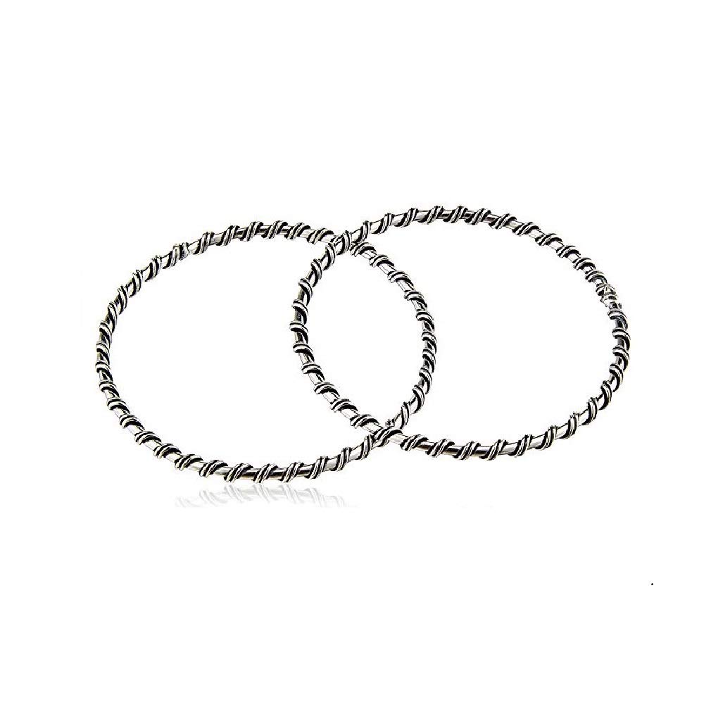 See full amazon price history chart for El Regalo Simple Yet Elegant Oxidized German Silver Bangles for Girls & Women (Set of 2 Bangles) (2.4) El Regalo Simple Yet Elegant Oxidized German Silver Bangles for Girls & Women (Set of 2 Bangles) (2.4) (B084B22GKW) Amazon Price History, Amazon Price Tracker