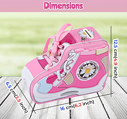 Image of Zest 4 Toyz Money Bank for Kids with Lock N Key Metal Piggy Bank Gullak Money Box Coin Bank Shoe Lace Activity Learning Toy Return Gifts