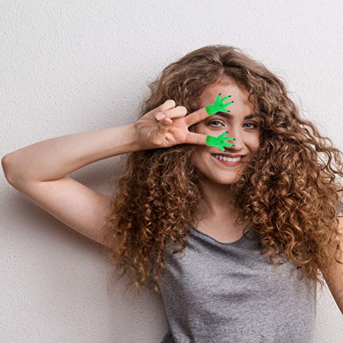 NUOBESTY 1 par de capas de dedo para dedo de demônio engraçadas capas de dedo mini fantoche de dedo