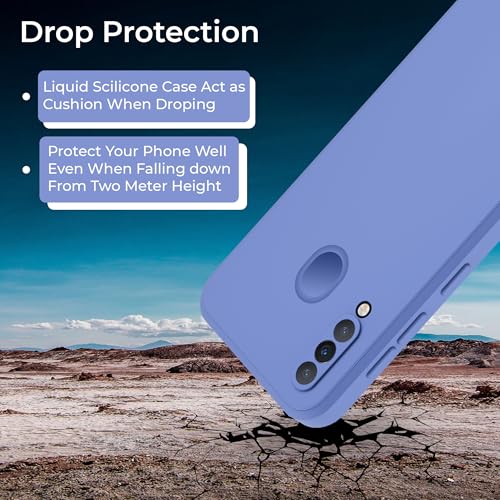 Image of A rtistque Liquid Silicone Back Cover Case for Samsung Galaxy M30 Shockproof TPU Soft Flexible with Camera Protection - Blue