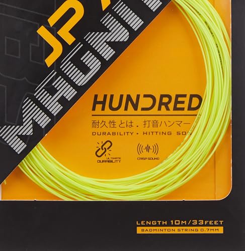 Image of Hundred JP 70 Magnite Badminton String | 0.70 mm High Repulsion & Control | Superior Tension Hold & Shock Absorption | Crisp Hitting Sound
