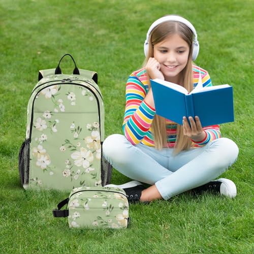 Sac à dos d'école pour adolescentes filles avec boîte à déjeuner - 7