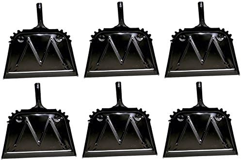 Impacto Productos 4216 – 90 16" Negro metal polvo Pan – Cantidad 6