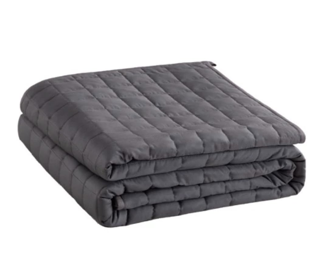 Ruhhy Coperta pesante, 150 x 200 cm, 6,4 kg, in cotone e perle di vetro, calmante coperta terapeutica contro insonnia, stress e ansia, per adulti e ragazzi