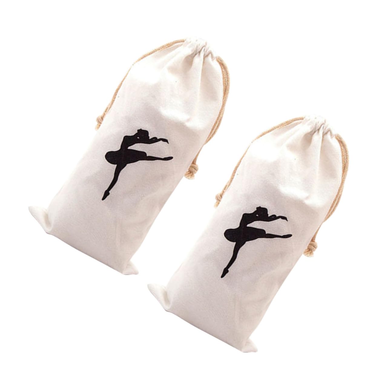 iplusmile 2 pezzi Borsa per Scarpette da Ballo in Tela Traspirante con Coulisse per Ragazze Ballerine Custodia Leggera per Scarpe da Punta Accessorio Danza Pratico e Facile da Pulire