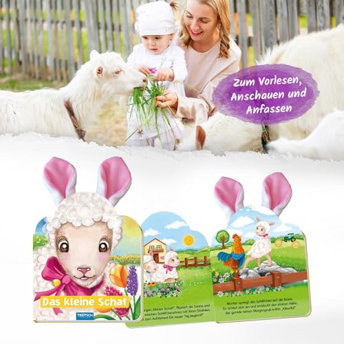 Trötsch Das kleine Schaf Kinderbuch mit Plüschohren: Bilderbuch Vorlesebuch Fühlbuch