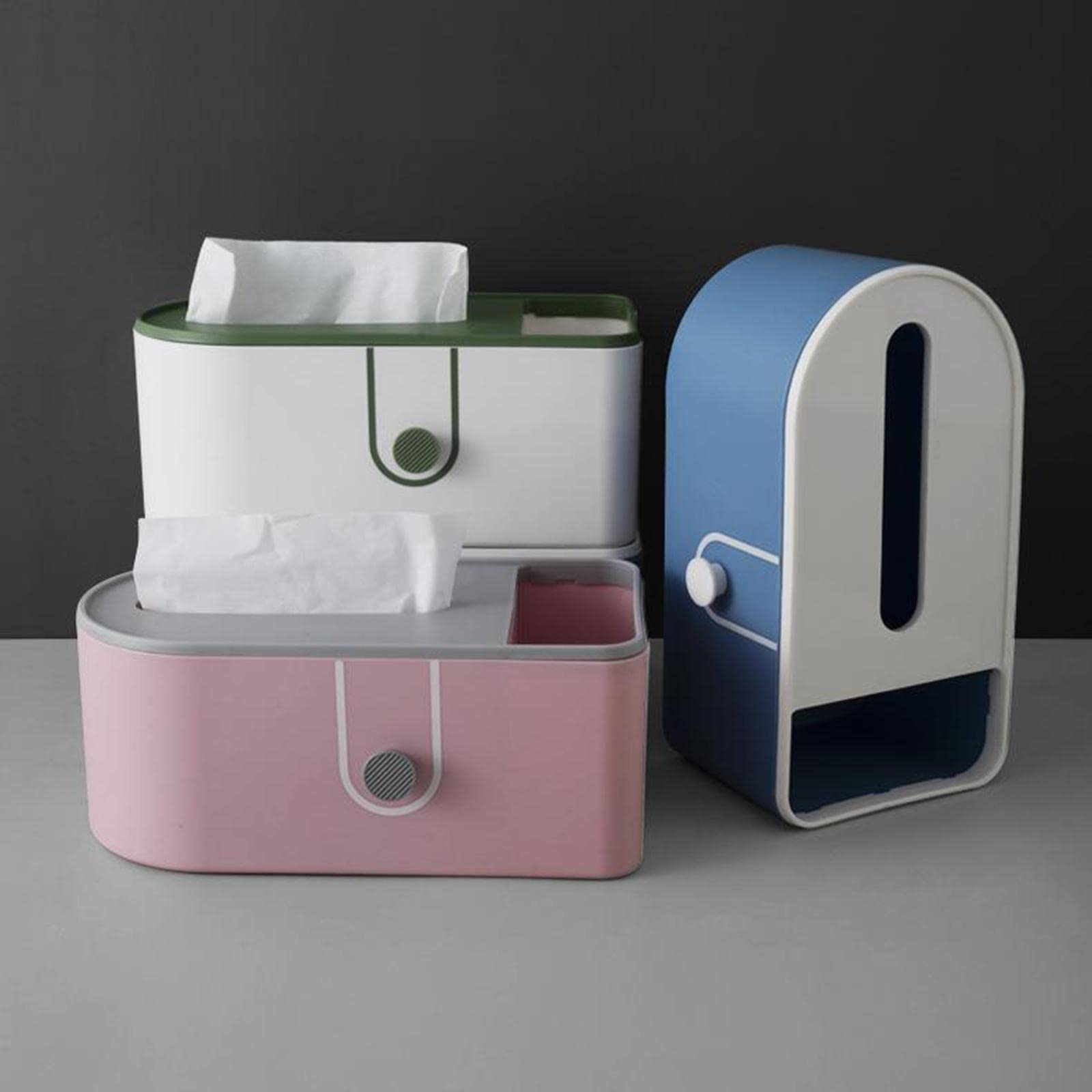 LOOM TREE® Multifunction Tissue Box Rectangular Facial Tissue Holder Storage Box Blue | Household Supplies & Cleaning | Home Organization | Storage Boxes 3