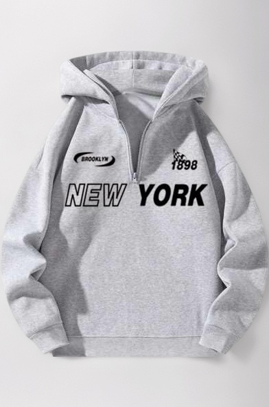 Trillion Half Zipper Printed Hoodies for Men | Men's Sweatshirt