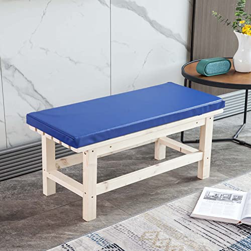 Cojín de asiento de banco de jardín de piel sintética impermeable para exteriores con diseño personalizado para sofá con ventana de bahía, cojines de asiento para muebles de interior y exterior