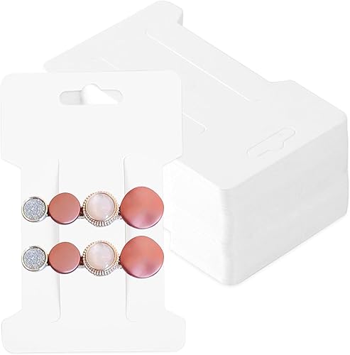 200 tarjetas de exhibición de clips para el cabello, 12.35 oz/m², soporte para exhibidor de lazo para el cabello, tarjetas de exhibición para