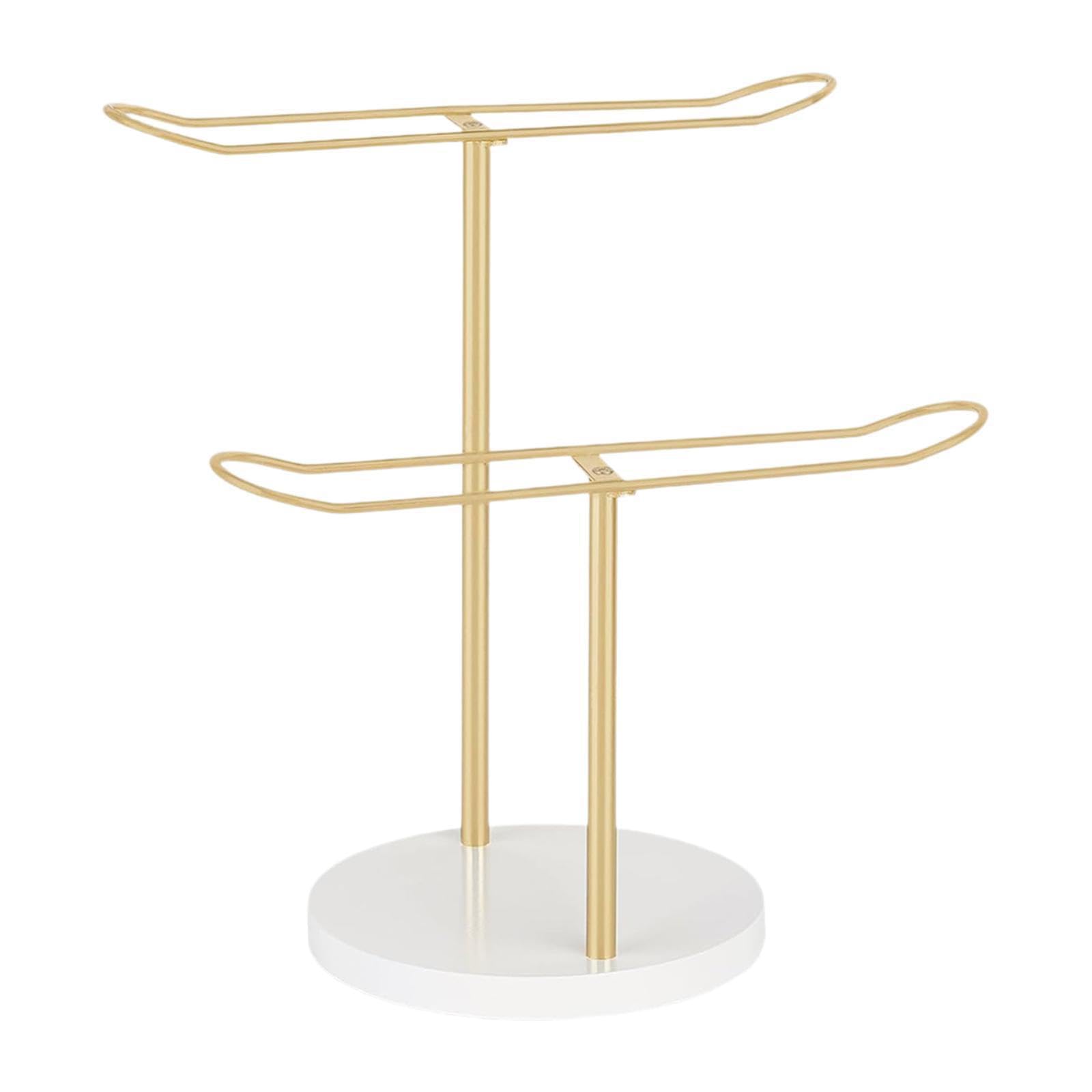 Twisaxc Women's Gold Metal Headband Organizer Stand Unique Organizer For Storing Hair Accessories And Jewelry In Beautiful Fashion Teen Girl Gifts Headwear Necklace