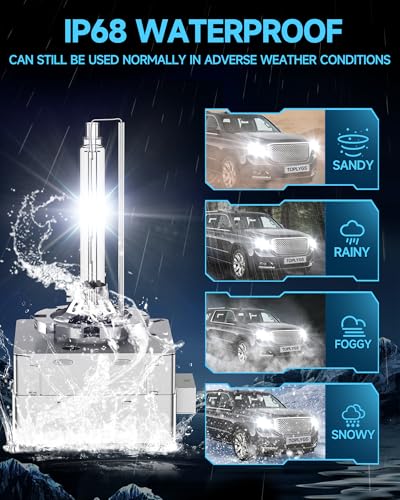 Image of 6000K D3S Xenon Headlight Bulb Fit for GMC Yukon XL Denali Acadia | High /Low Beam Xenon Light for GMC 2015-2020 Yukon XL Denali 2013-2019 Acadia, 400% Brighter Long Lifespan, Pack of 2