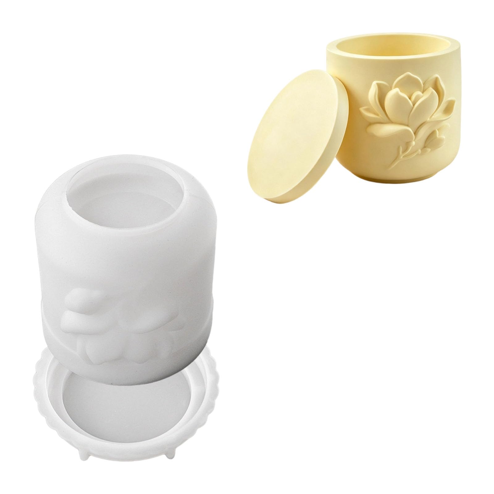 NMFLAB Rose Silicone for Soap Making with Lid Flower Soap Making