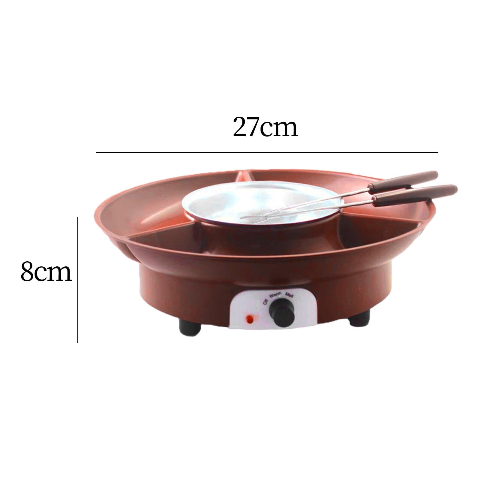 Qianly Chocolate Fondue Kits Portable Home Electric Fondue Sets for Picnic Holiday Outdoor