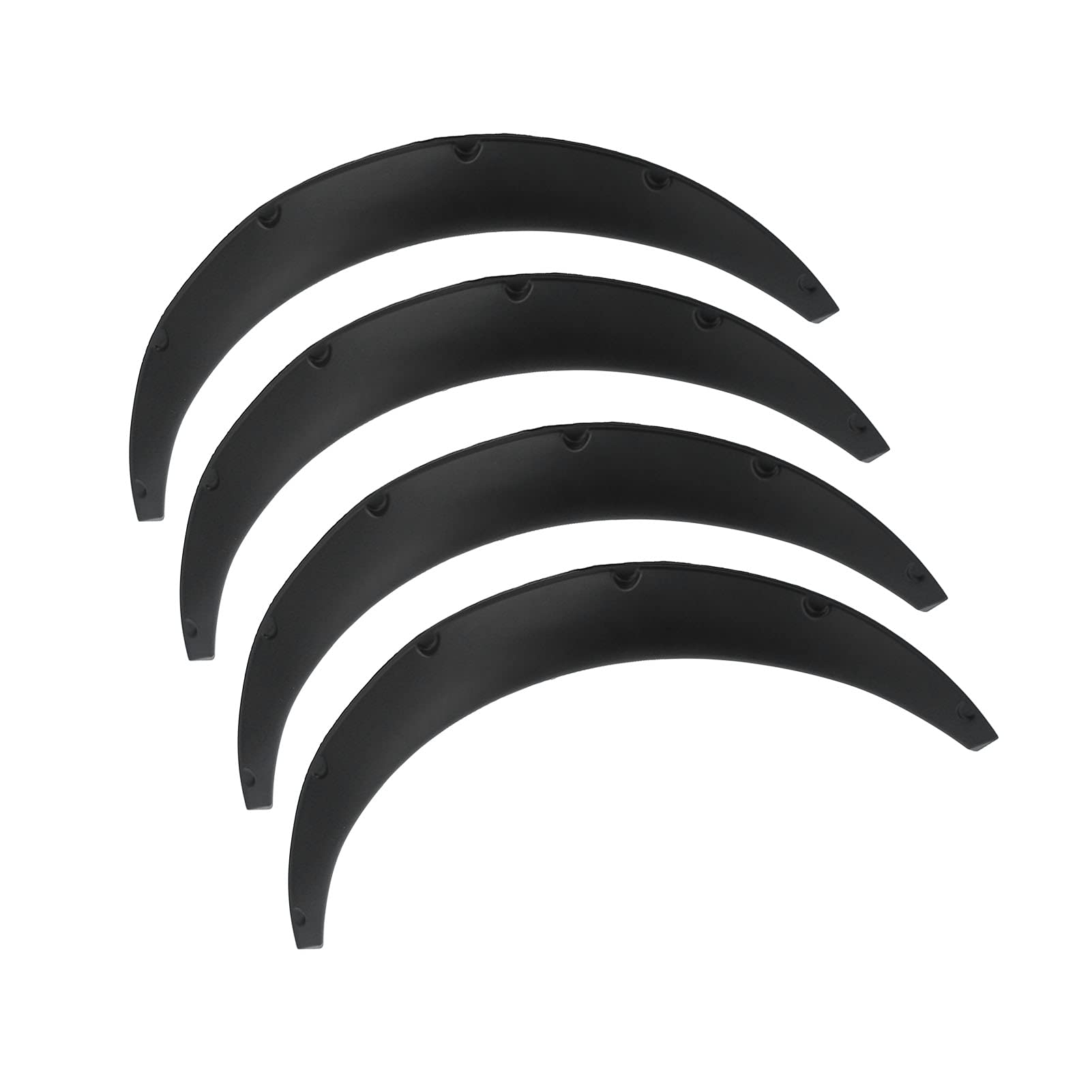 KIMISS 4pcs Universal Flexible Car Fender Flares Body Kit Extra Wide Wheel Arches Protector Wheel Eyebrow Protector Fit for Car (110mm)