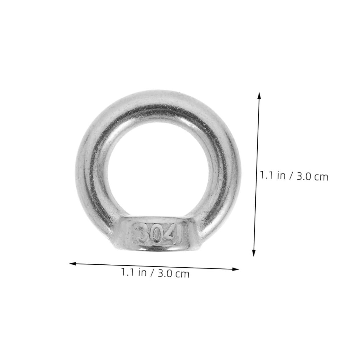M8 Stainless Steel Eye Nuts 8pcs Ring Shaped Threaded Fasteners