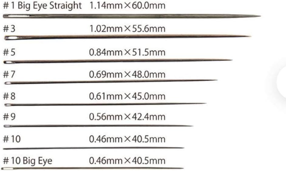 Japanese Hand Sewing Needles - Tulip Milliners - Straw Needles - Size 5