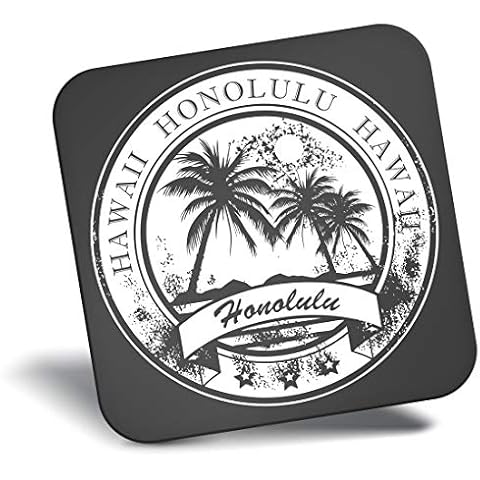 Destination Vinyl Fridge Magnet - Honolulu Hawaii Cover