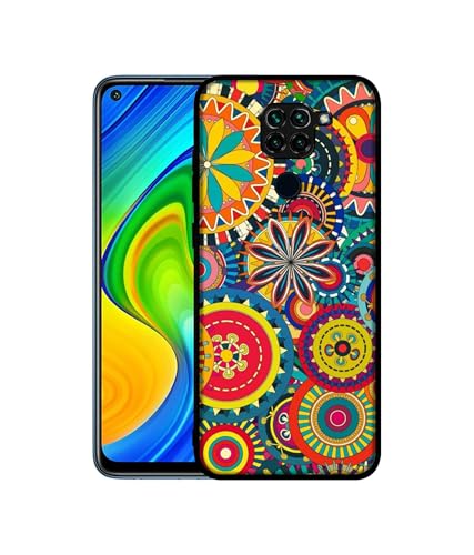 Image of Ring Pattern Print Design Premium 2D Printed Metal Back Case Cover for Mi Redmi Note 9 4G