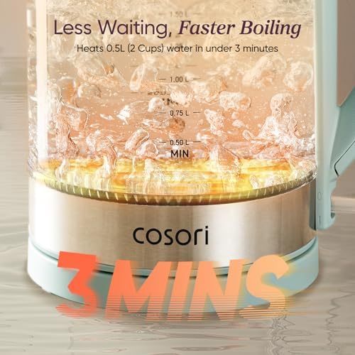 Cosori Electric Kettle, No Plastic Contact with Water, 1.7L, Green (Pack of 4) — view 2
