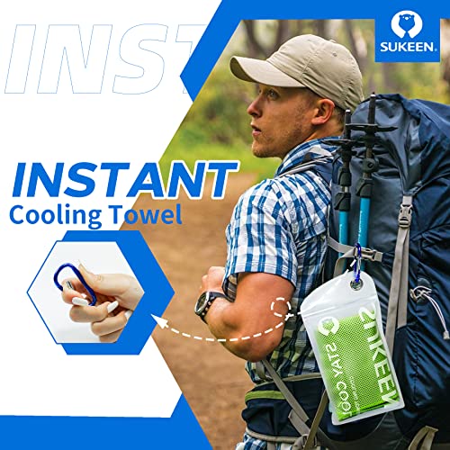 Image of KUEN [4 Pack] Cooling Towel (40 inchx12 inch), Ice Towel, Soft Breathable Chilly Towel, Microfiber Towel for Yoga, Sport, Running, Gym, Workout,Camping, Fitness, Workout & More Activities