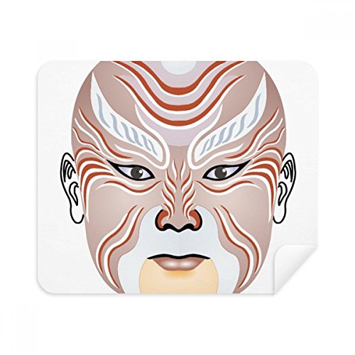 Peking Opera Head Colorful Weishuihe Cleaning Cloth Screen Cleaner 2pcs Suede Fabric