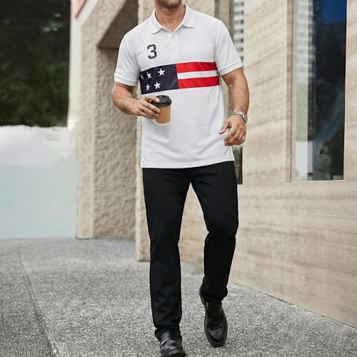 Image of Men's Polyster Stretchable Polo T-Shirts Half Sleeves Regular Fit T-Shirt for Everyday Wear