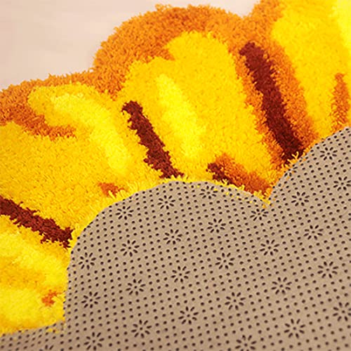 Tapete floral girasol 50x50 cm amarillo suave y antideslizante miniatura 6