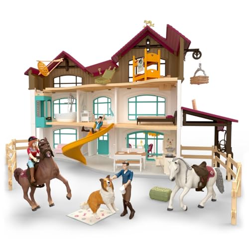 Image of Schleich Horse Club - 157Pc Lakeside Mansion With Stable - Kids 5+ | 42785