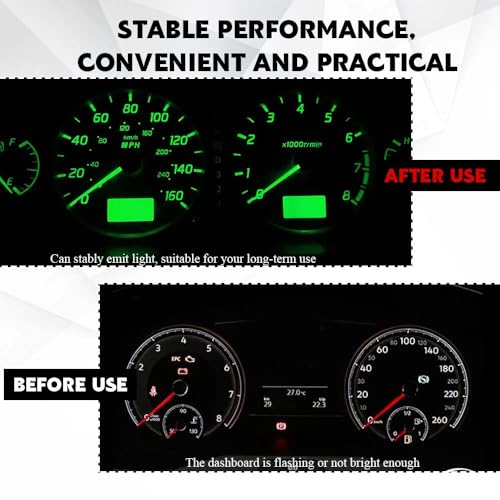 Image of 10PCS T4.2 Led Bulb Neo Wedge 10mm Base, Car Interior Dash Light, 12V IP65 Waterproof 3030 Chip LED Super Bright A /C Indicator Light, Climate Control Switch Indication Bulb for Cars (Green)
