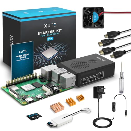 XUTE Raspberry Pi 4 Model B 4GB Starter Kit with 128GB SD Card