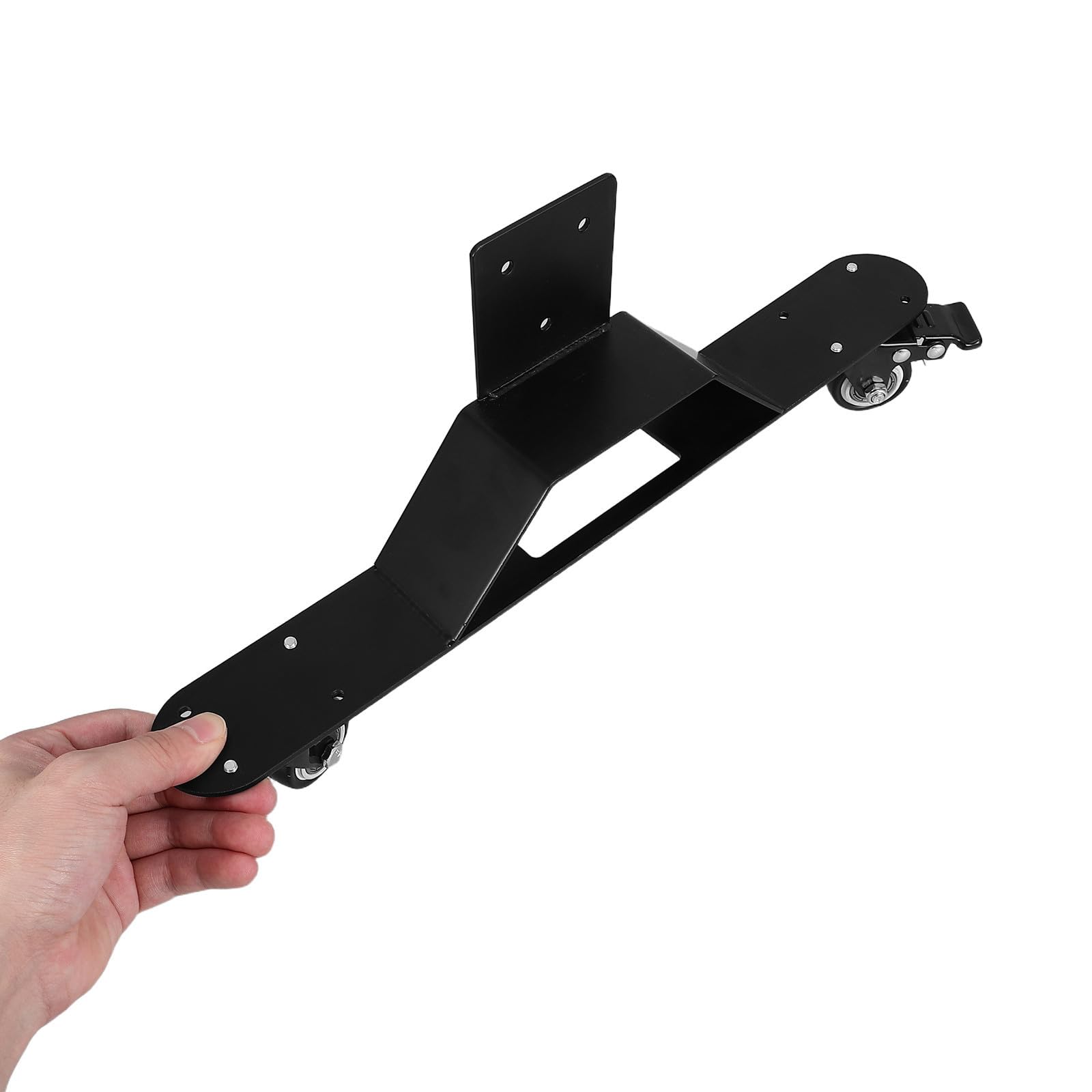 Base con Ruedas Bloqueables para Panel Led, Hierro Negro
