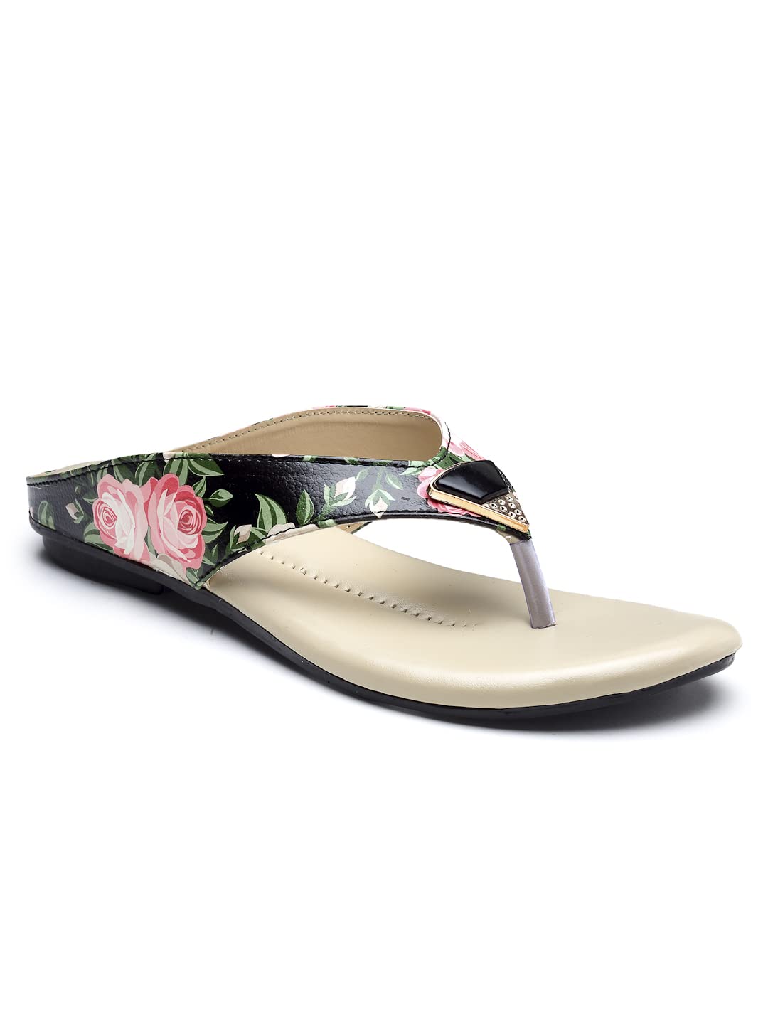 SNEAKERSVILLA Fashion Sandal,Soft, Comfortable and Stylish Flat Sandals for Women & Girls (Black, 4) (B0CK5KZXG4) Amazon Price History, Amazon Price Tracker