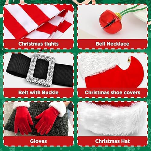 Costume de Père Noël ensemble complet avec clochette pour offrir ou animer