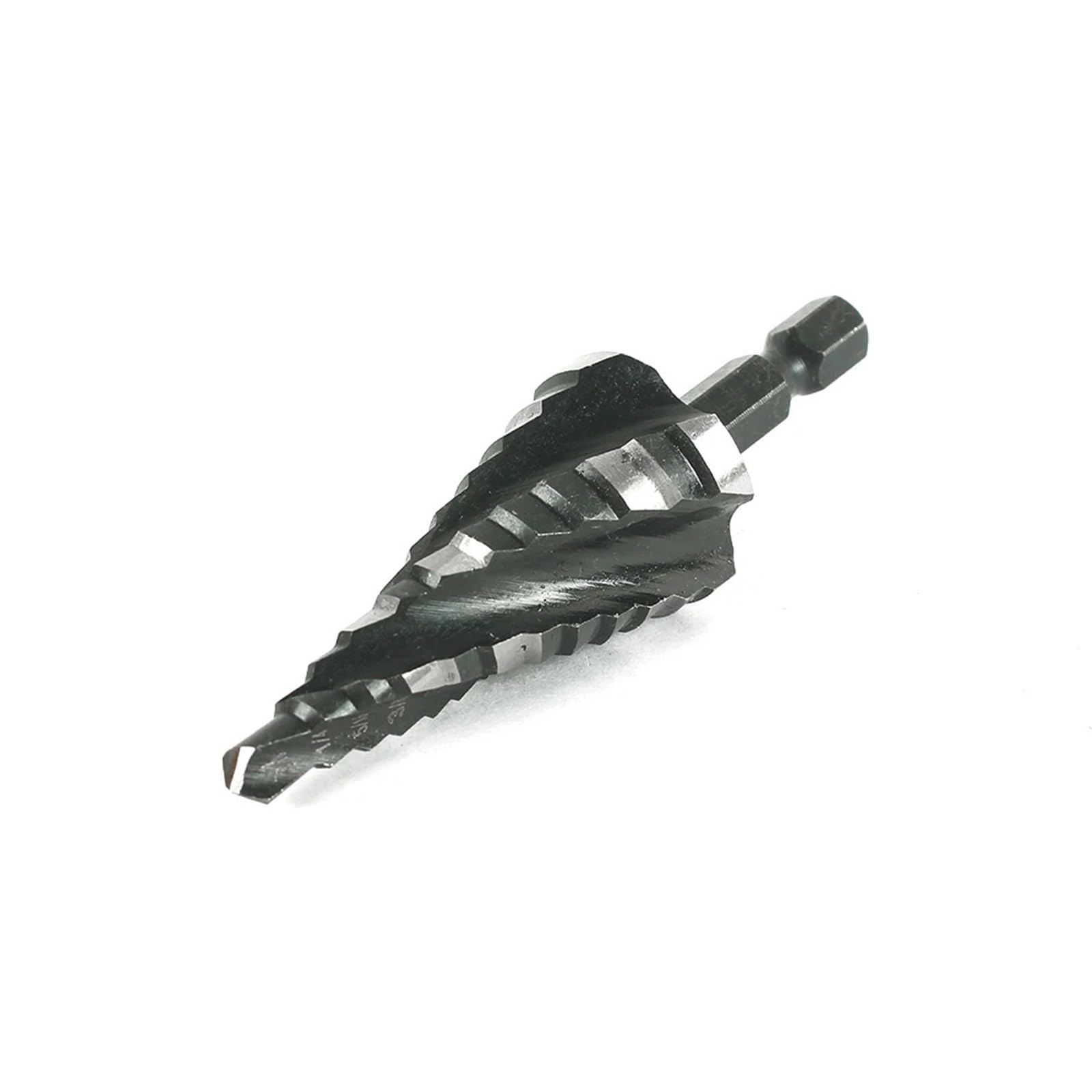 Set Di Punte for Trapano A Gradino 3 Pezzi Quattro for Flauto A Spirale | Punte da trapano HSS con codolo esagonale da 1/4" for acciaio inossidabile, alluminio, legno, plastica