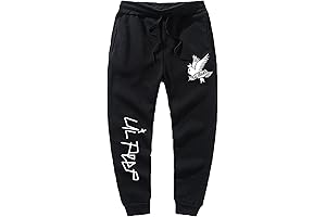 Lil Peep Multi-Pocket Bird Print Sweatpants: Embracing Hip Hop Style