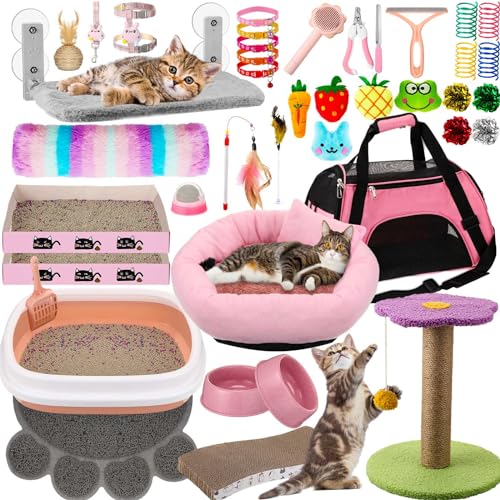 40 Pcs Kitten Starter Kit Pink