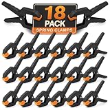 Spring Clamps, 18 Pack Balloon Arch Clips, 3.4 Inch Plastic Clips for Balloon Arch, Heavy Duty Backdrop Clip for Woodworking, Strong Clamps for Backdrop Stand, Crafts, Photography Essentials