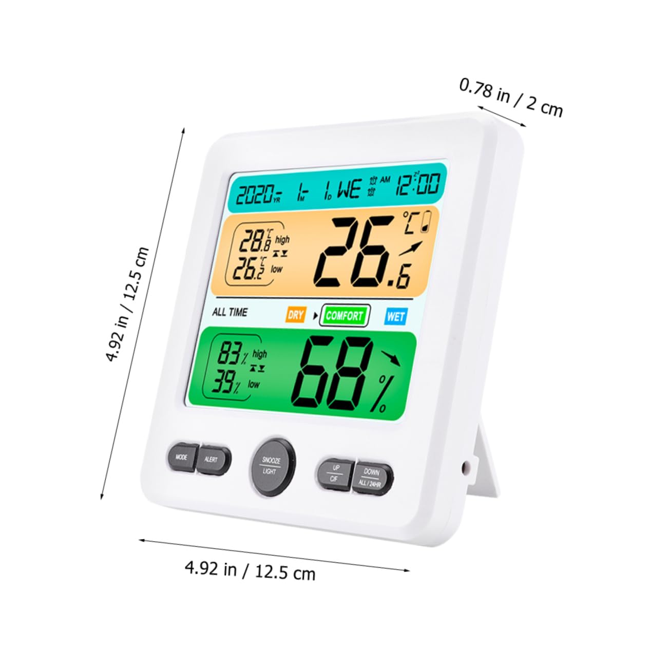 BESPORTBLE Termometro Per Interni Igrometro Digitale Con Temperatura E Umidità Termometro Lcd Preciso Perfetto Per La Cameretta Dei Bambini