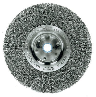 Weiler 804-01775 Trulock Narrow Face Crimped Wire Wheel, 8