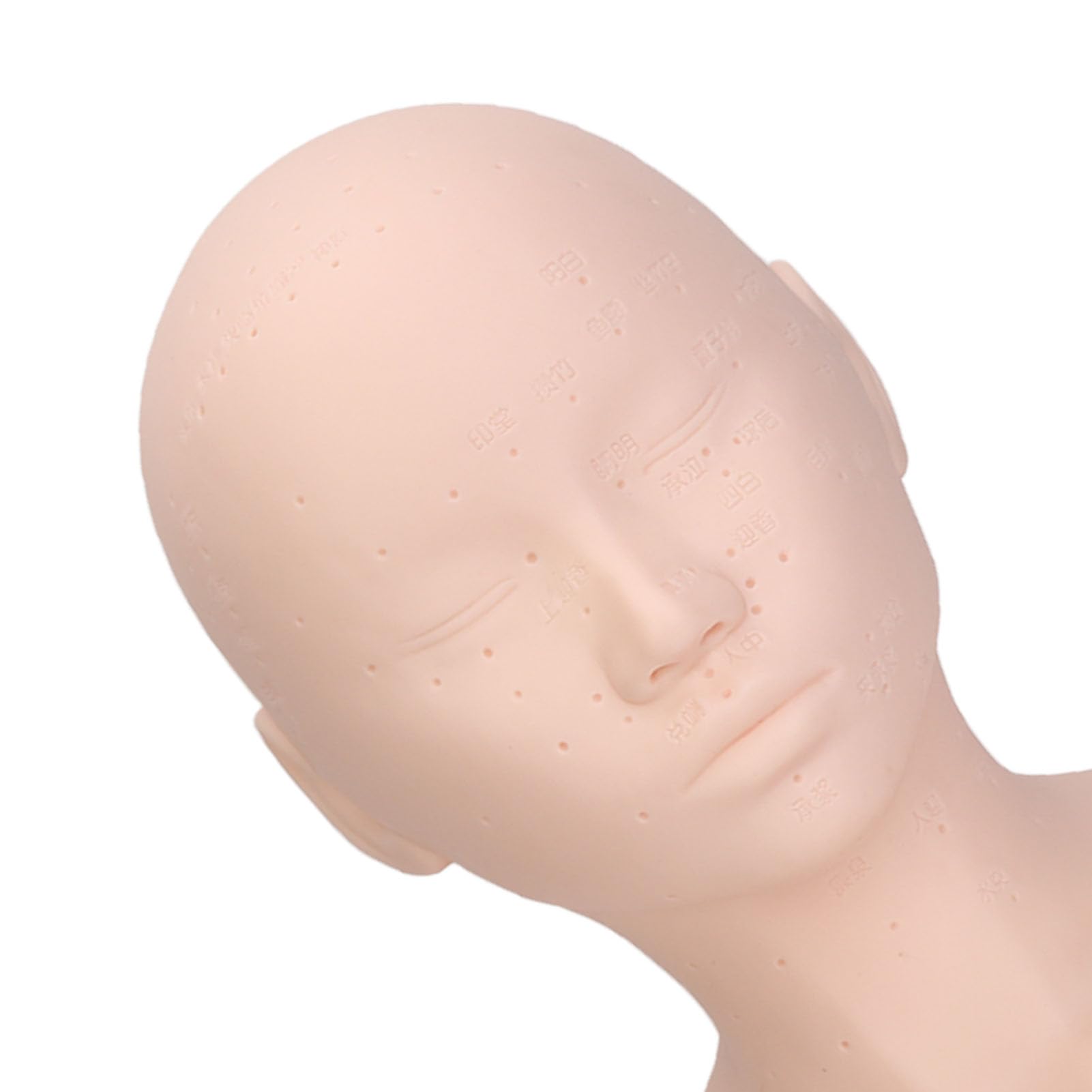 Testa di manichino per allenamento pratica, versatile, morbida e confortevole al tatto, modello con spalla per massaggio, cura di bellezza, agopuntura, pratica in PVC ad alta densità, gomma