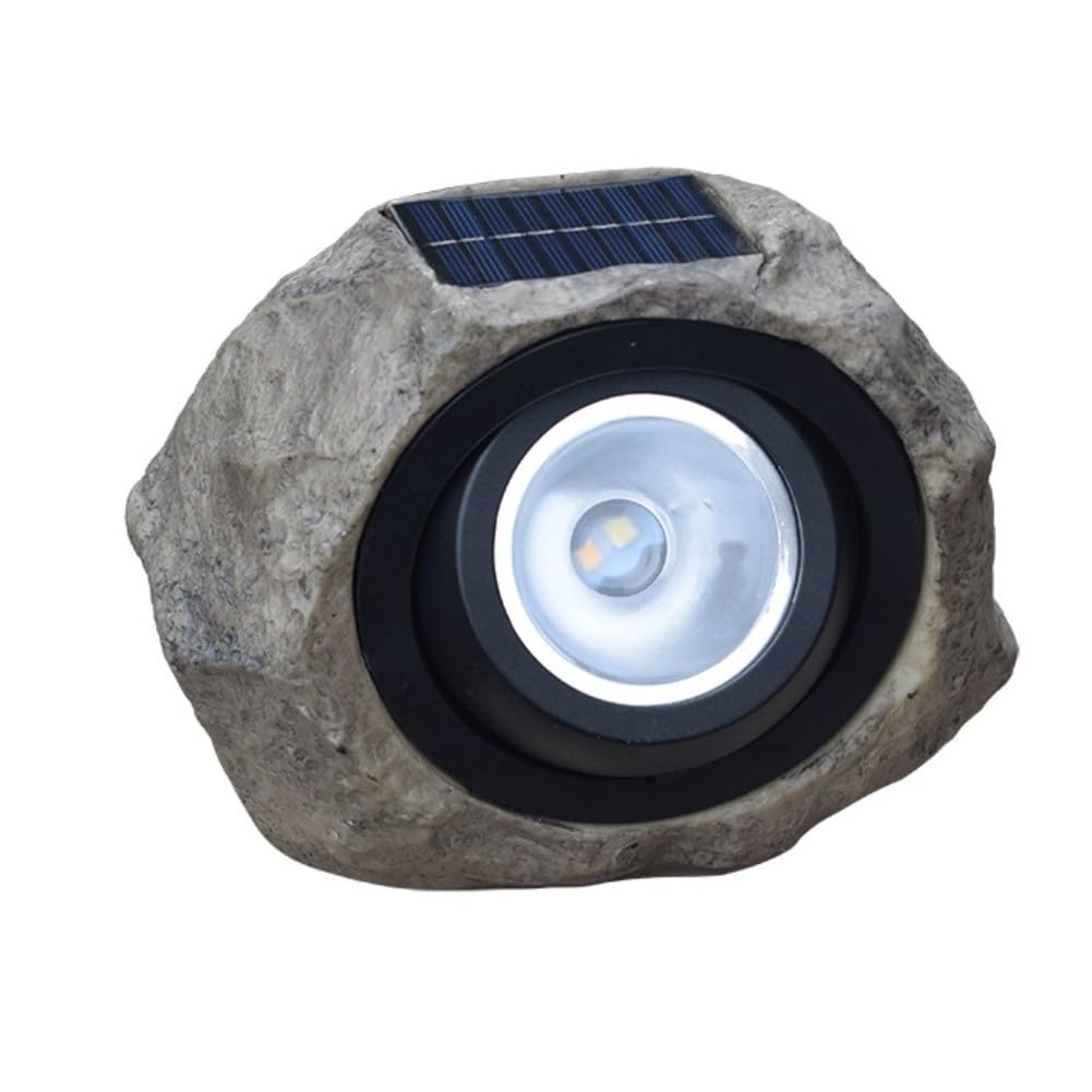 Lampe en pierre solaire étanche IP65 avec kit de montage LED (comme sur la photo)