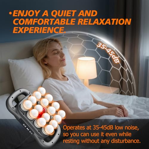 Image of Massage Gun Deep Tissue with 16 Heads, 9 Modes & 9 Levels - Full Body Muscle Massager for Fascia, Electric Percussion Massager Gun for Muscles(Grey)